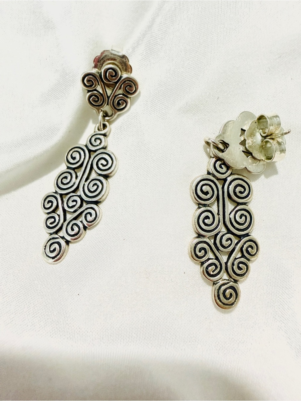 James Avery Retired 60th Anniversary Mycenaean Scroll Earrings
